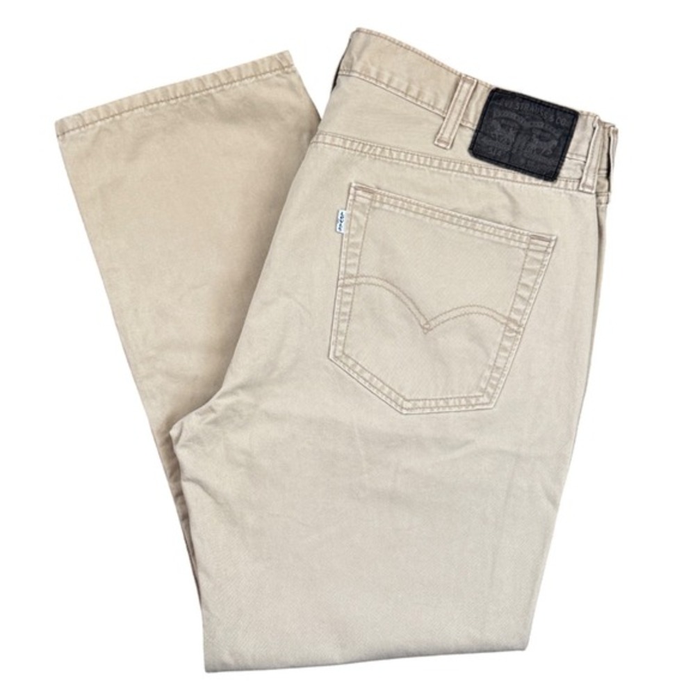 Levi's Men's 38x30 Khaki Jeans Straight Fit Tan Denim‎ Pants Classic Five Pocket